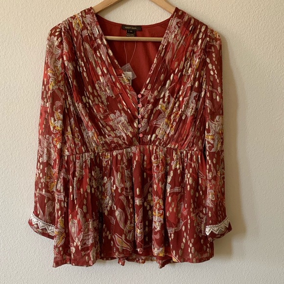 NWT ANTHRO Tabitha blouse size medium - Picture 3 of 8